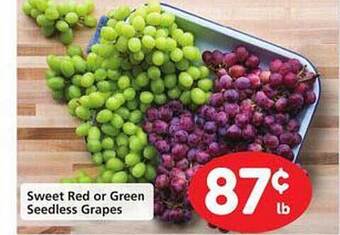 Safeway Sweet red or green seedless grapes offer