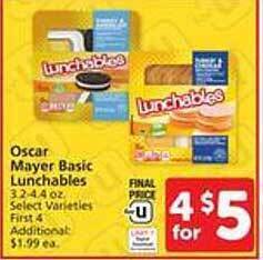Safeway Oscar mayer basic lunchables offer
