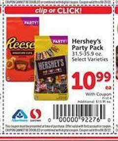 Safeway Hershey's party pack offer