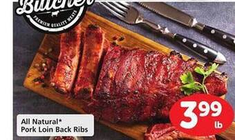 Safeway All natural pork loin back ribs offer
