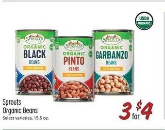 Sprouts Farmers Market Sprouts organic beans offer
