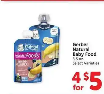 Safeway Gerber natural baby food offer