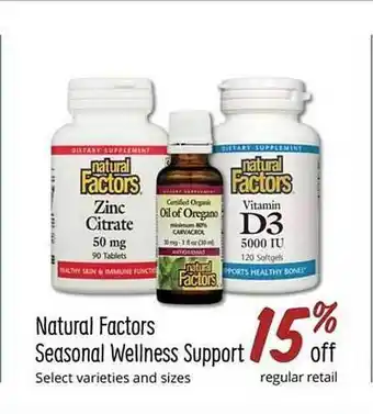 Sprouts Farmers Market Natural factors seasonal wellness support offer
