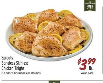Sprouts Farmers Market Sprouts boneless skinless chicken thighs offer