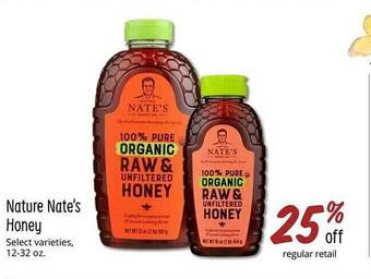 Sprouts Farmers Market Nature nate's honey offer