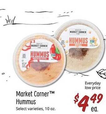 Sprouts Farmers Market Market corner hummus offer