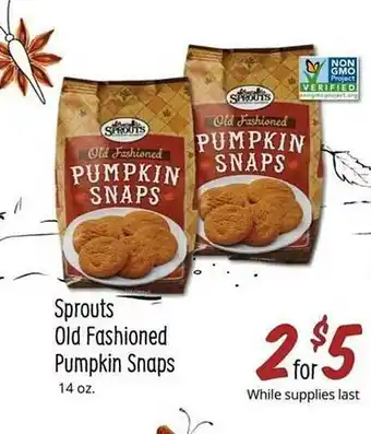 Sprouts Farmers Market Sprouts old fashioned pumpkin snaps offer