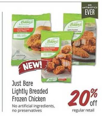 Sprouts Farmers Market Just bare lightly breaded frozen chicken offer