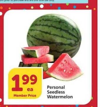 Vons Personal seedless watermelon offer
