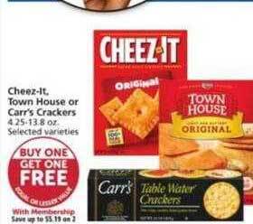 Vons Cheez-it town house or carr's crackers offer