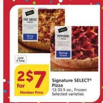 Vons Signature select pizza offer