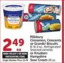 Vons Pillsbury cinnamon, crescents or grands! biscuits offer