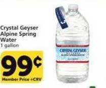 Vons Crystal geyser alpine spring water offer