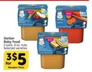 Vons Gerber baby food offer