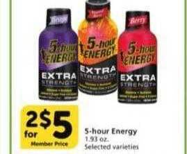 Vons 5-hour energy offer