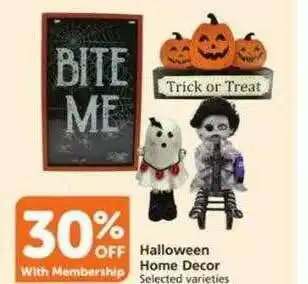 Vons Halloween home decor offer