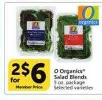 Vons O organics salad blends offer