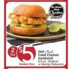 Vons Deli fresh fried chicken sandwich offer