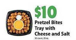 Festival Foods Pretzel bites tray with cheese and salt offer