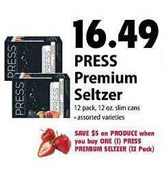 Festival Foods Press premium seltzer offer