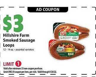 Festival Foods Hillshire farm smoked sausage loops offer