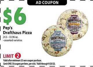Festival Foods Pep's drafthaus pizza offer