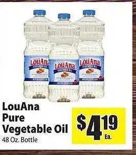 Food Giant Louana pure vegetable oil offer
