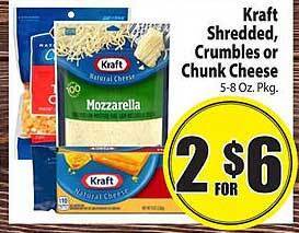 Food Giant Kraft shredded crumbles or chunk cheese offer