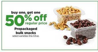 Hy-Vee Prepackaged bulk snacks offer