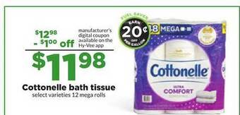 Hy-Vee Cottonelle bath tissue offer