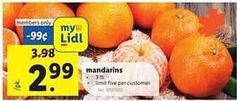 Lidl Mandarins offer