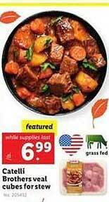 Lidl Catelli brothers veal cubes for stew offer