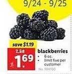 Lidl Blackberries offer