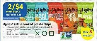 Lidl Uglies kettle cooked potato chips offer