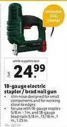 Lidl 18-gauge electric stapler - brad nail gun offer