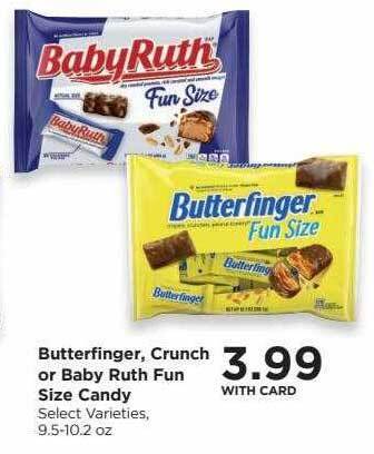 QFC Butterfinger, crunch or baby ruth fun size candy offer