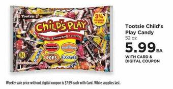 QFC Tootsie child's play candy offer