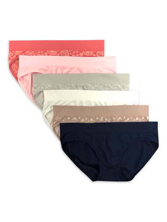 Walmart Secret treasures women's seamless bikini panties, 6-pack offer