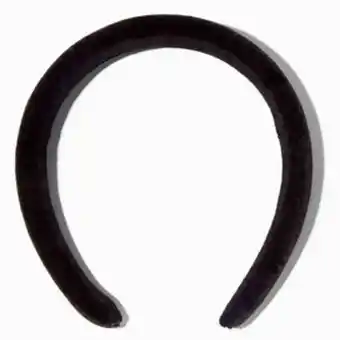 Claire's Black velvet puffy headband offer