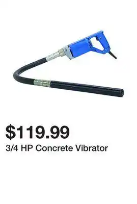 Harbor Freight Tools 3/4 hp concrete vibrator offer