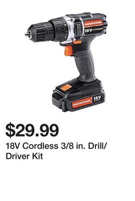 Harbor Freight Tools 18v cordless 3/8 in. drill/driver kit offer