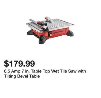 Harbor Freight Tools 6.5 amp 7 in. table top wet tile saw with tilting bevel table offer