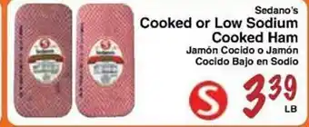 Sellers Bros Sedano's cooked or low sodium cooked ham offer