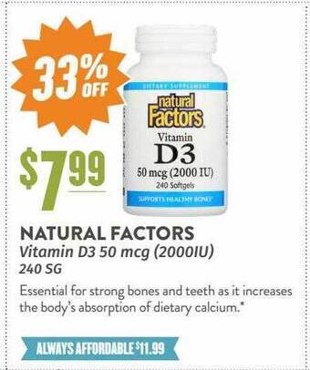 Natural Grocers Natural factors vitamin d3 offer