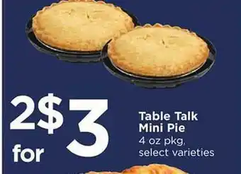 SHOPPERS Table talk mini pie offer