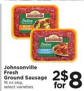 SHOPPERS Johnsonville fresh ground sausage offer