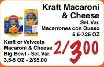 Sellers Bros Kraft macaroni & cheese offer