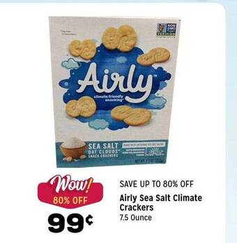 Grocery Outlet Airly sea salt climate crackers offer