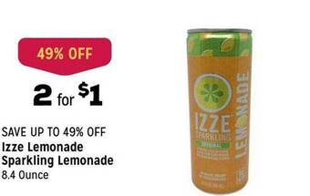 Grocery Outlet Izze lemonade sparkling lemonade offer
