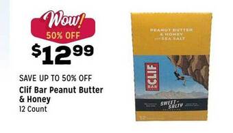 Grocery Outlet Clif bar peanut butter & honey offer